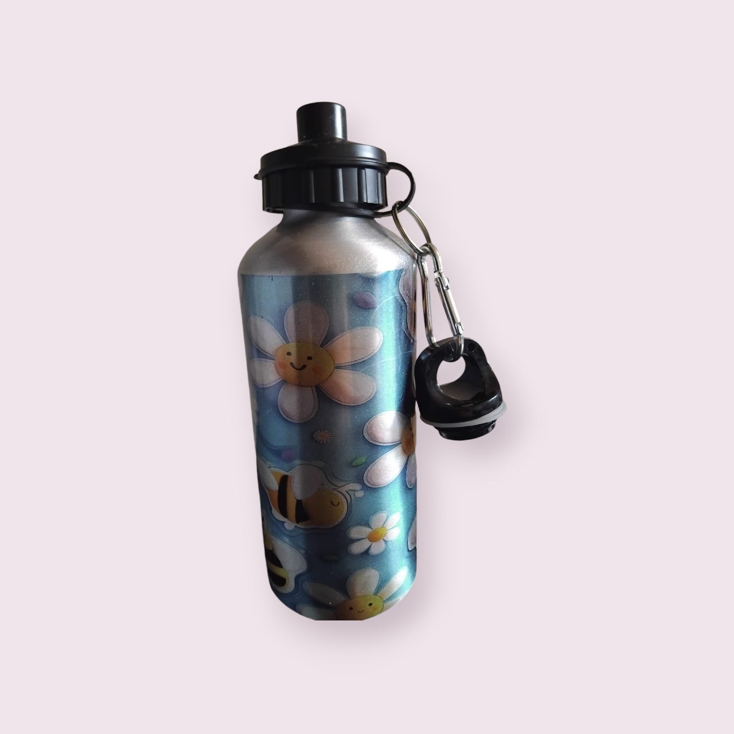 Inflated Bee Daisy 600ml Water Bottle - Wilde Gifts Water Bottle