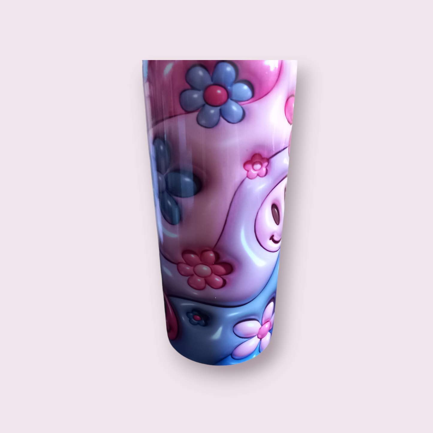 Inflated look smile 15oz hot cold Tumbler - Wilde Gifts 