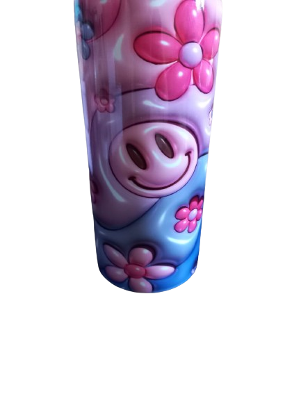 Inflated look smile 15oz hot cold Tumbler - Wilde Gifts 