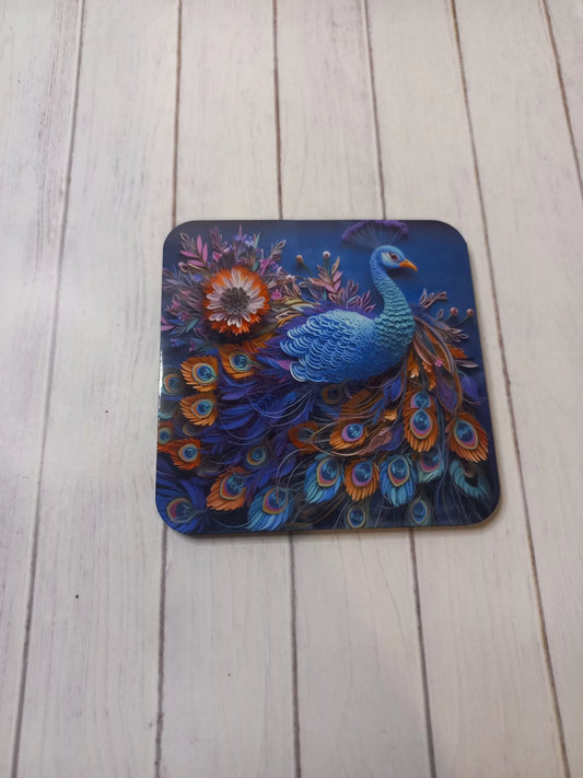 Peacock coaster - Wilde Gifts 