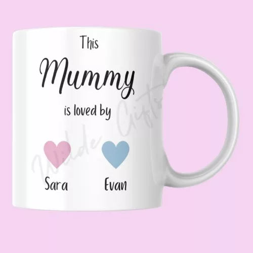 Personalised This Mummy is loved by 11oz Mug - Wilde Gifts 