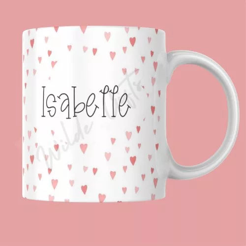 Personalised heart 11oz  Mug - Wilde Gifts 