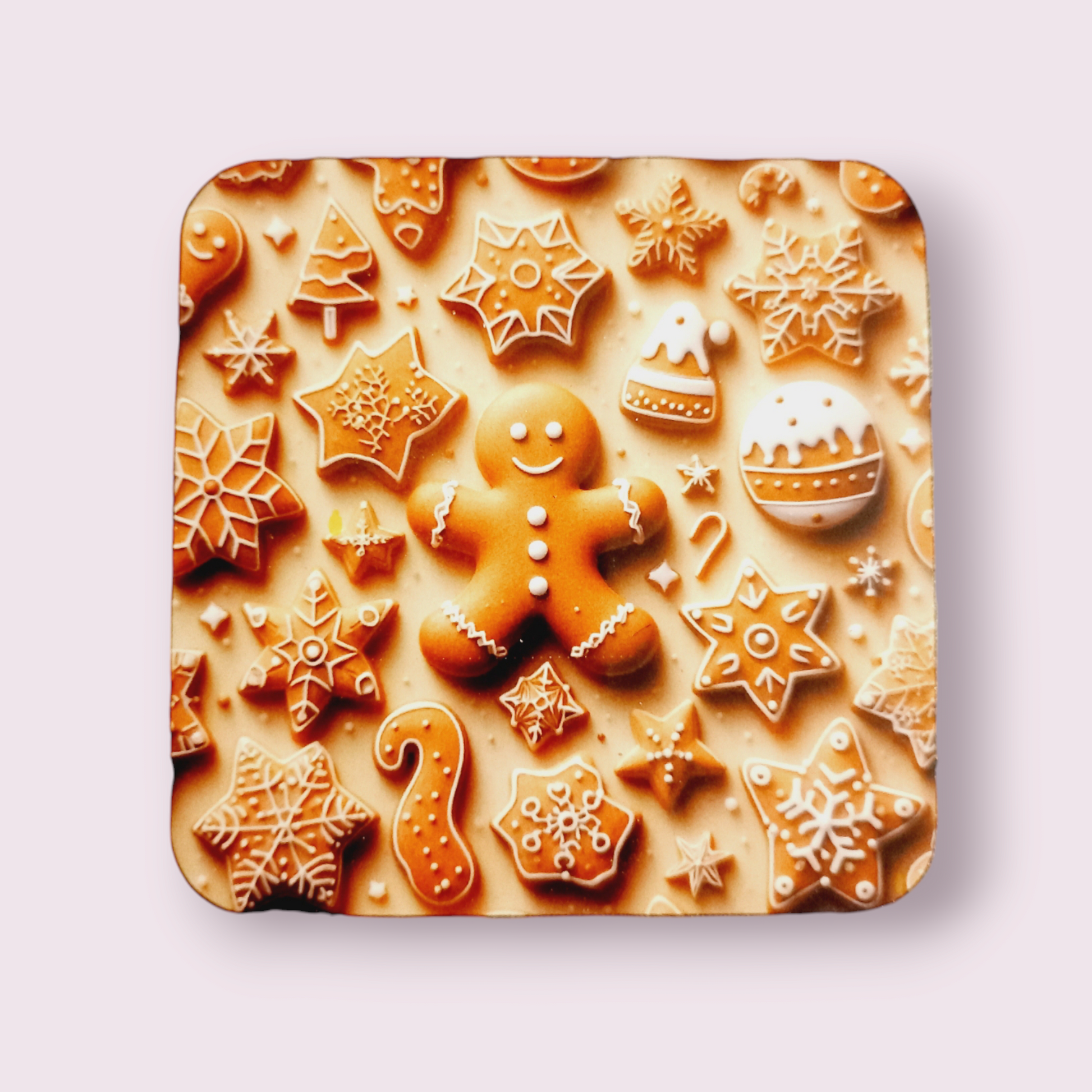 Puffy Gingerbread cookies coaster - Wilde Gifts 