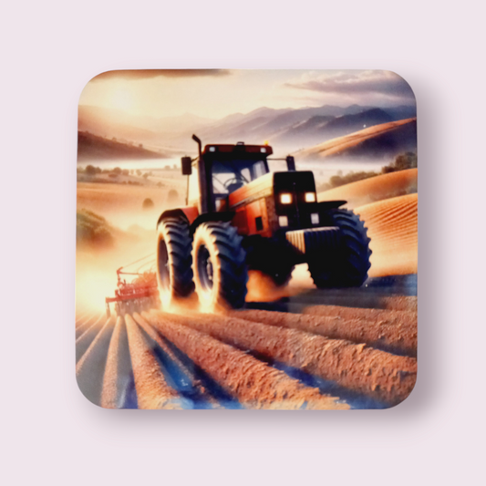 Red Tractor Coaster - Wilde Gifts 