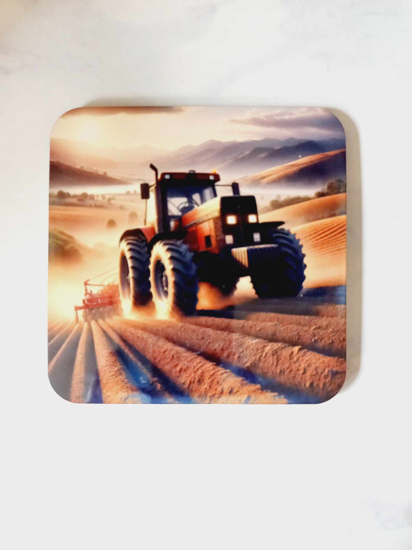 Red Tractor Coaster - Wilde Gifts 