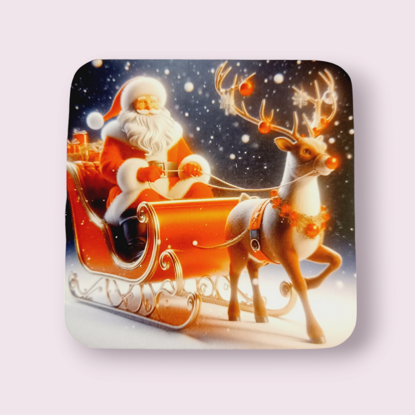 Santa sleigh coaster - Wilde Gifts 