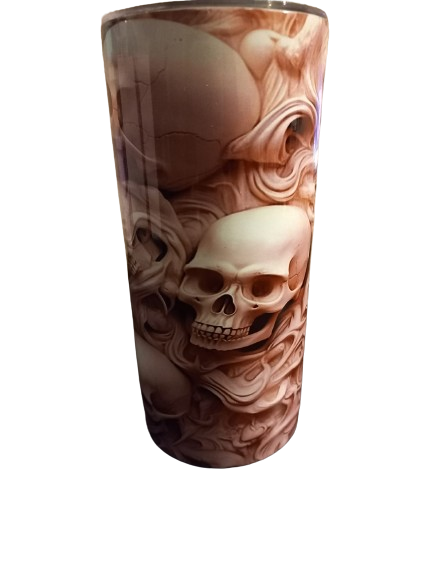 Skull 15oz hot cold Tumbler - Wilde Gifts 