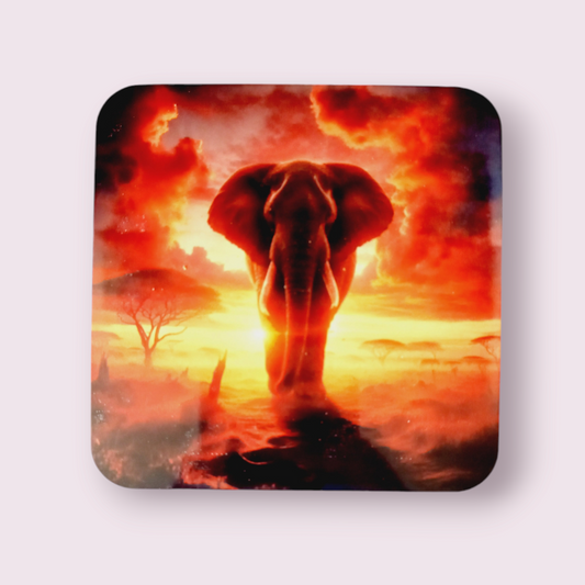 Sunset Elephant Coaster - Wilde Gifts 