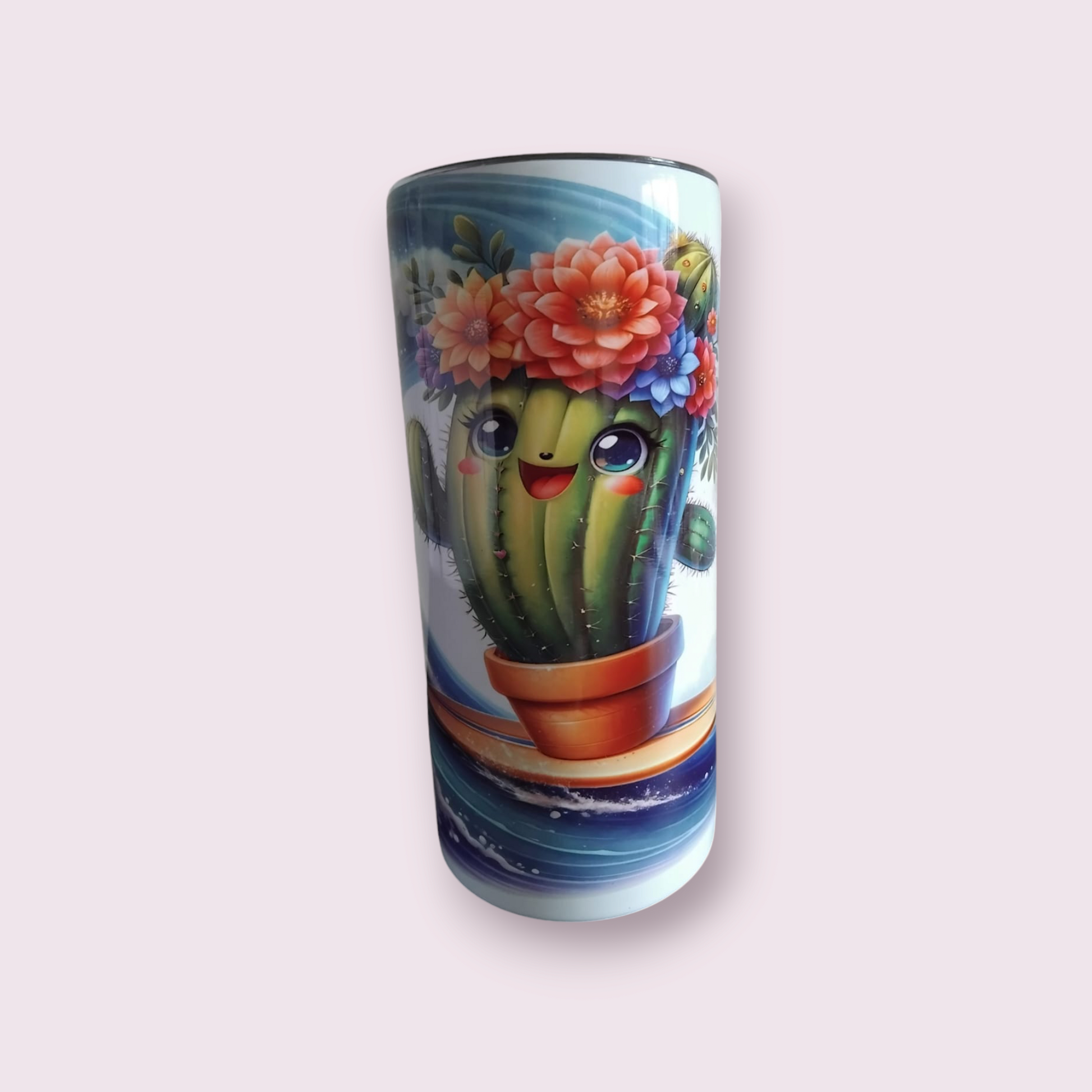 Surfing cactus 15oz hot cold Tumbler - Wilde Gifts 