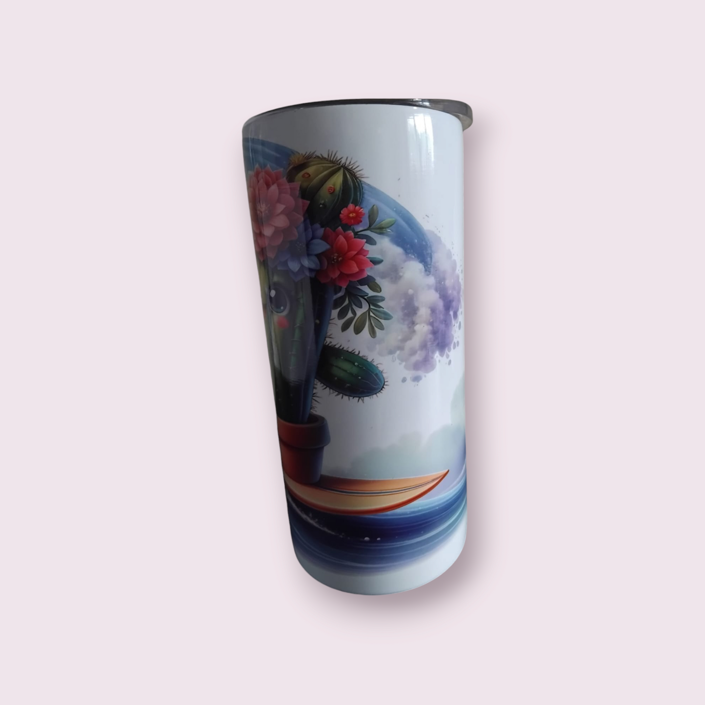 Surfing cactus 15oz hot cold Tumbler - Wilde Gifts 