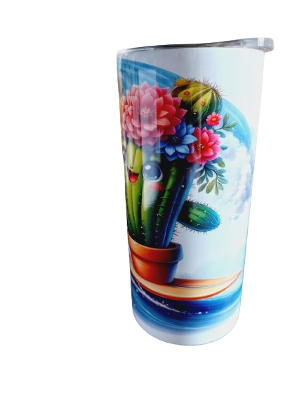 Surfing cactus 15oz hot cold Tumbler - Wilde Gifts 