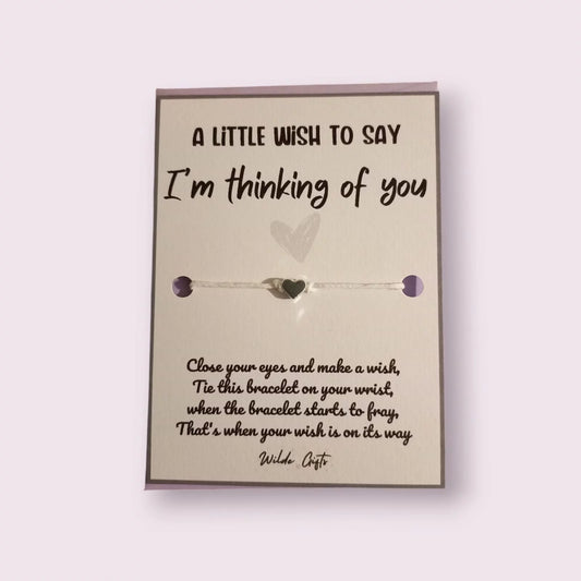 I'm thinking of you wish bracelet (wb1255)