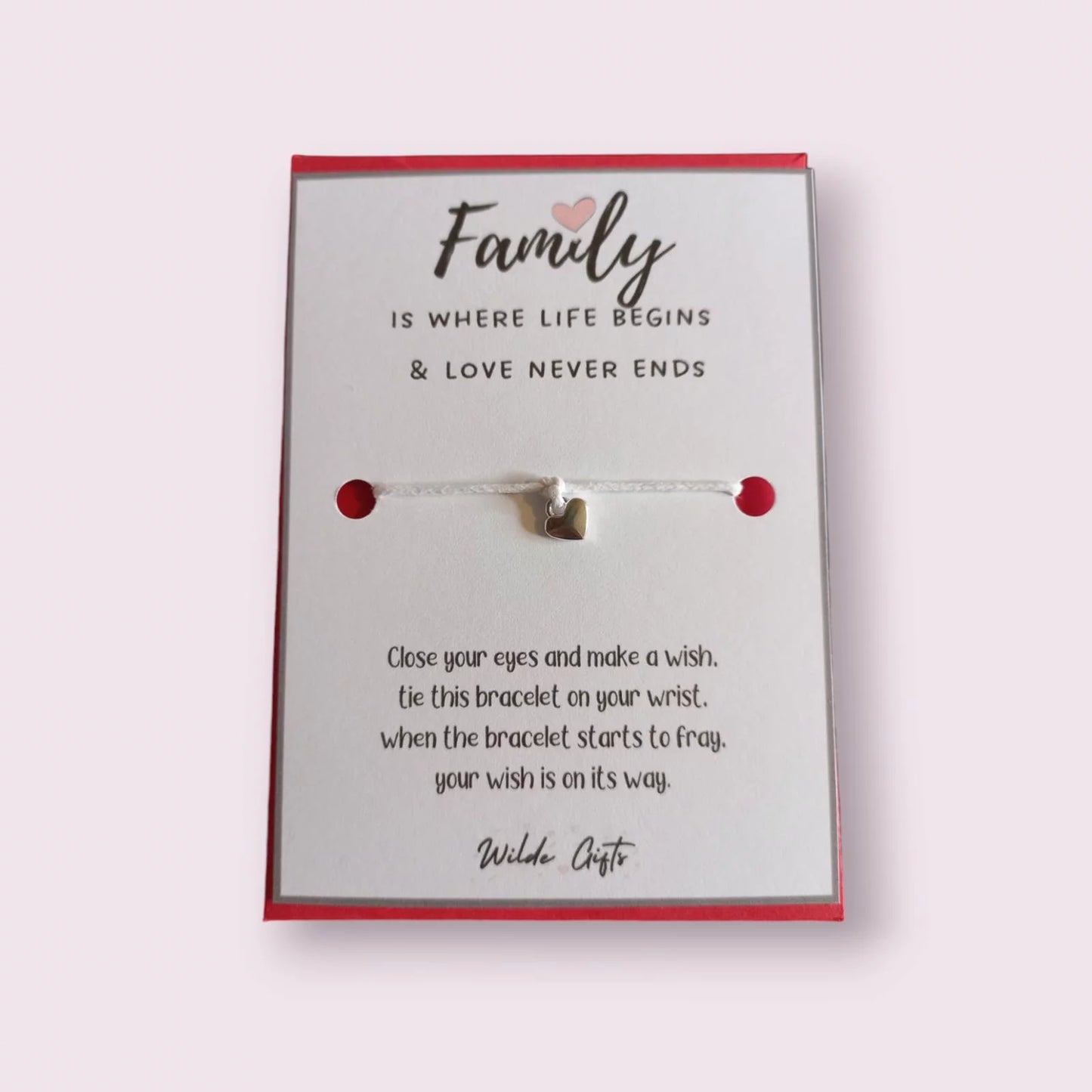 Family is where life begins wish bracelet (WB768)