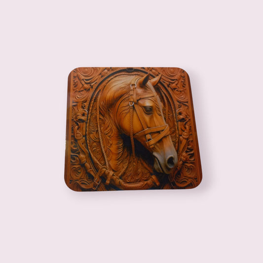 Wood Horse coaster - Wilde Gifts Coaster