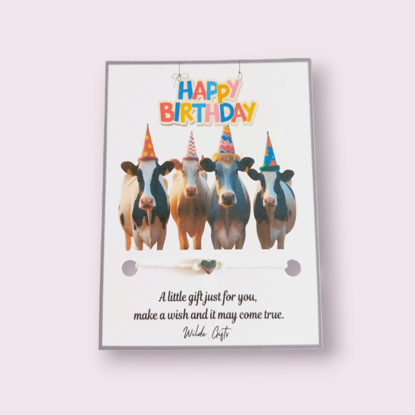 Happy Birthday cows wish bracelet (wb1285) image 0