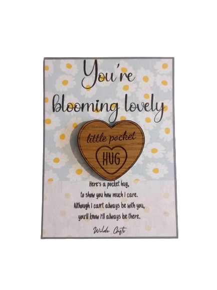 You're blooming lovely token oak pocket hug (OH27) image 0