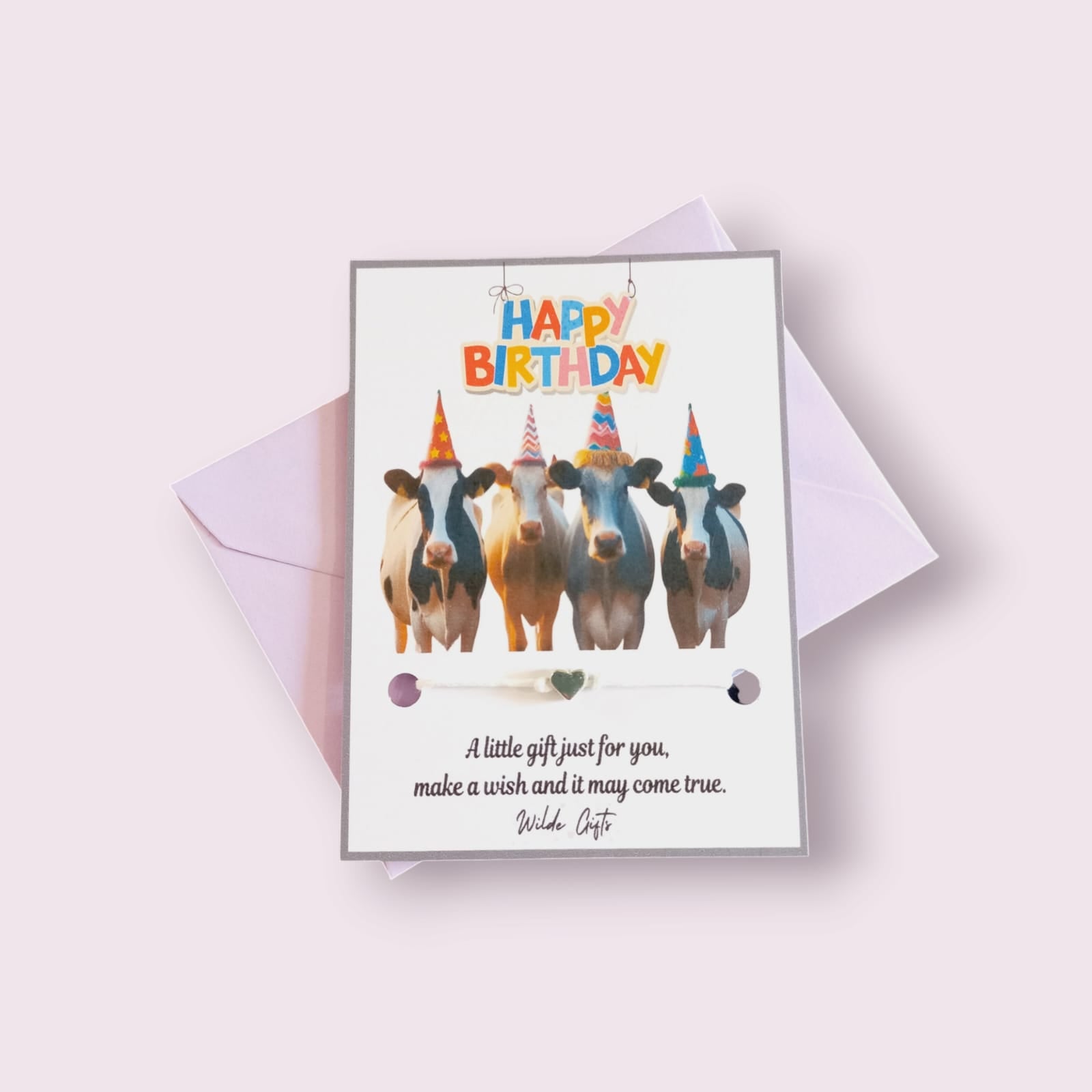 Happy Birthday cows wish bracelet (wb1285) image 1