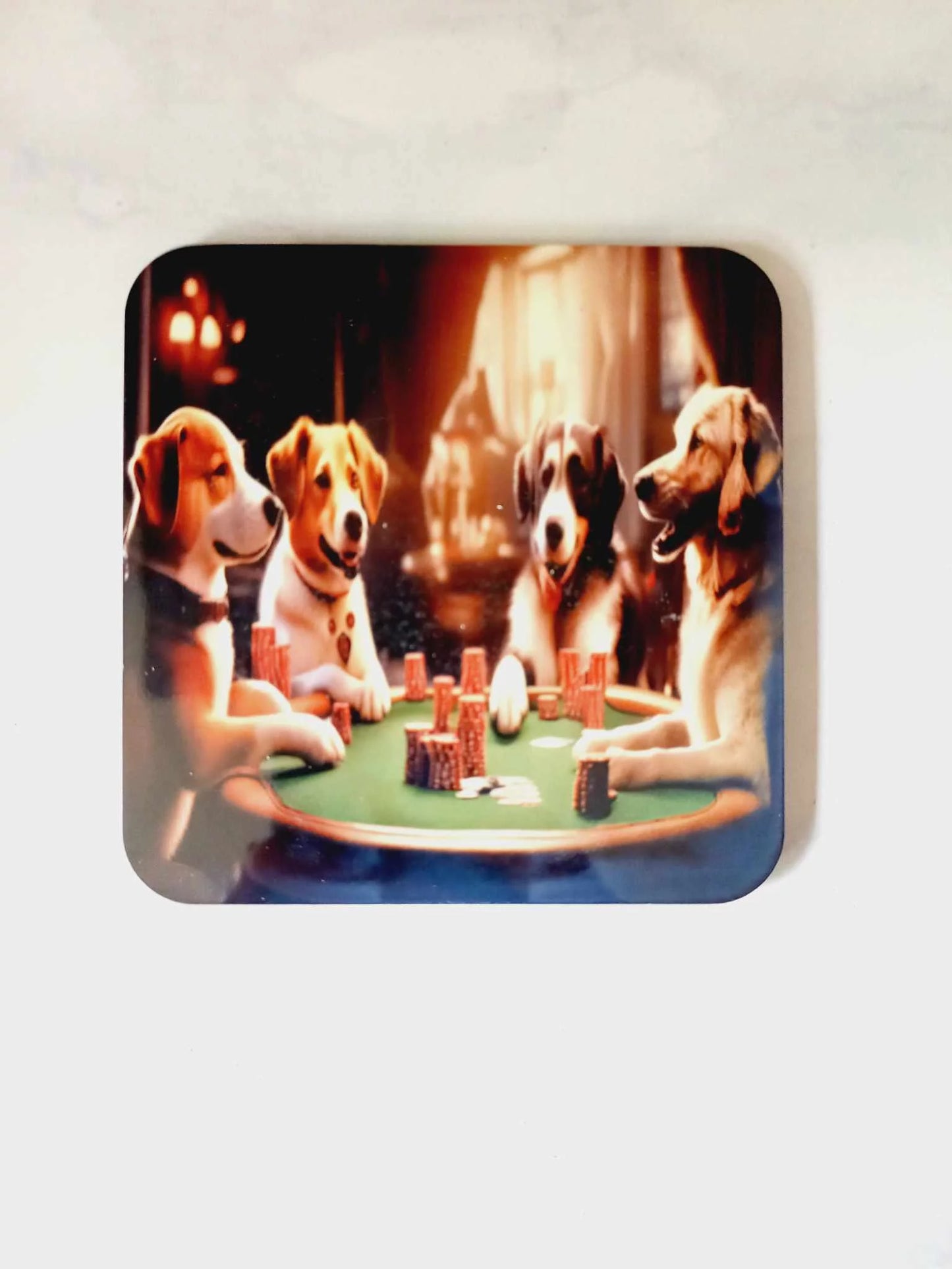 Dogs games night (poker) Coaster