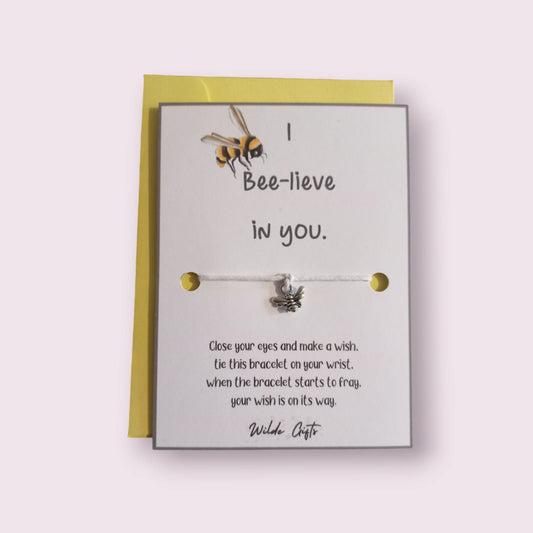 I bee-lieve in you wish bracelet (WB980) image 0