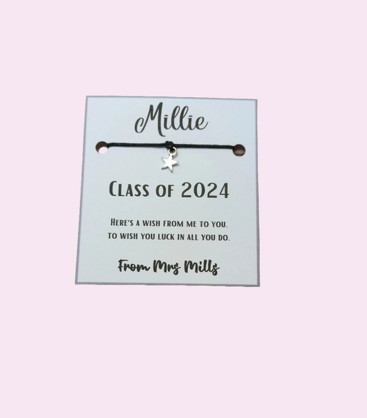 Named Class of 2024 wish bracelet (wb1163)