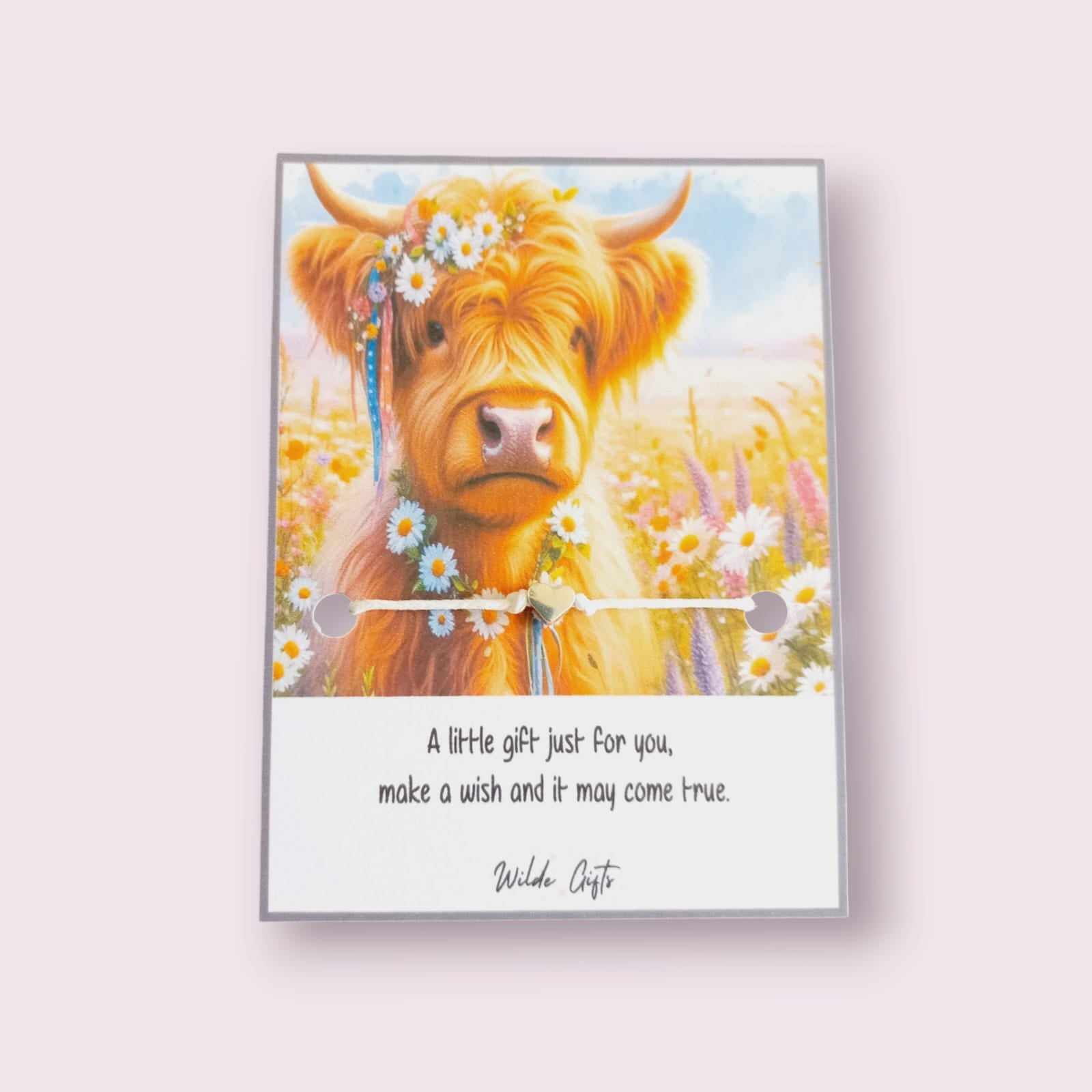 Highland cow wish bracelet (wb1302) image 0