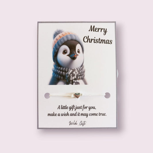 Merry Christmas penguin wish bracelet (wb1280) image 0