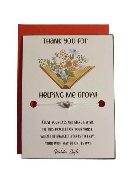 thank you for helping me grow wish bracelet (wb1222) image 0