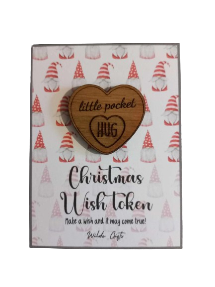 Christmas Gnomes Wish Token Pocket Hug (OH31) image 0