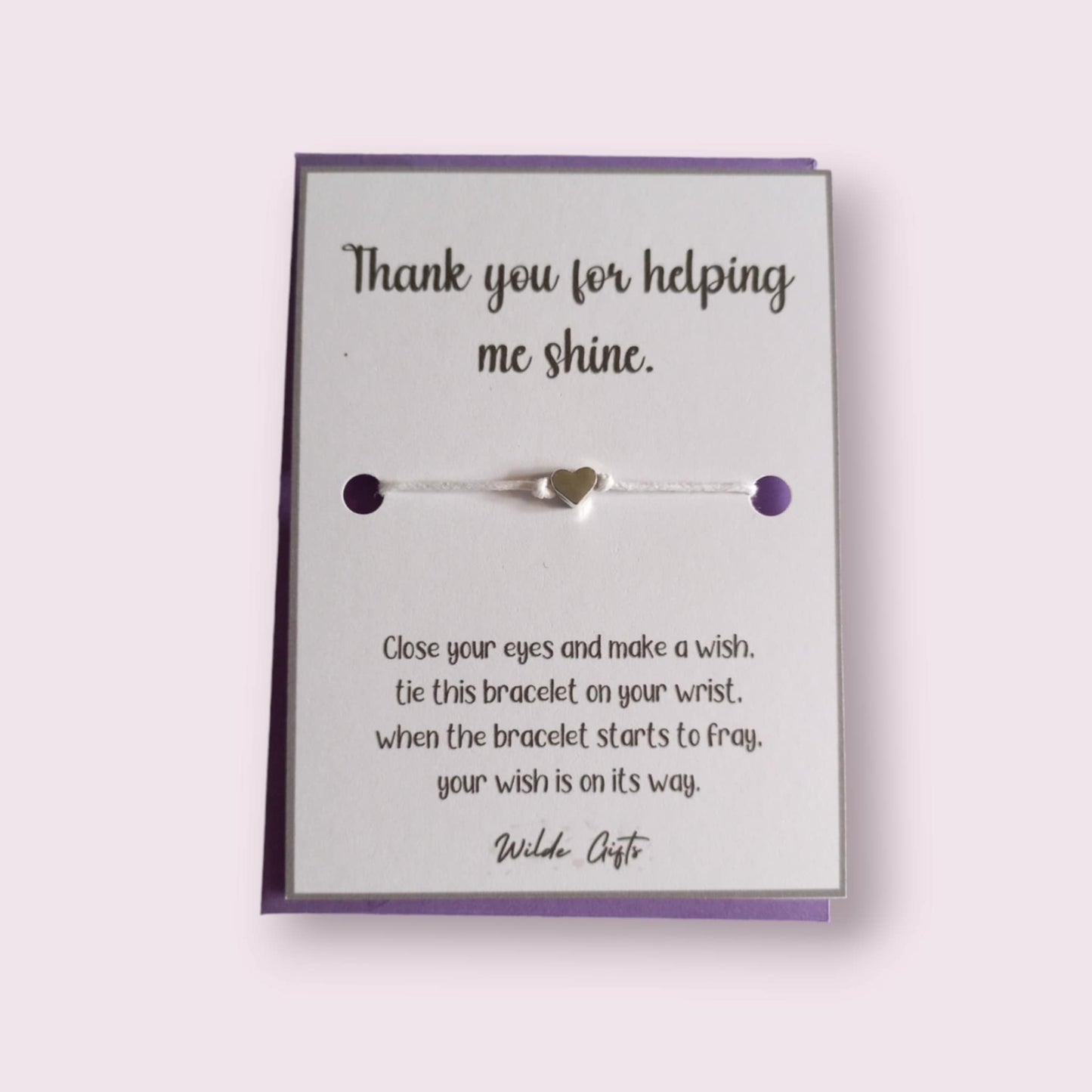 Thank you for helping me shine wish bracelet (WB730)