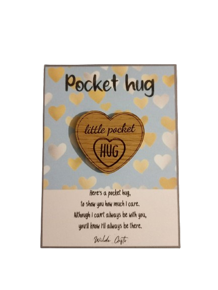 Mint &amp; gold hearts Oak pocket hug (OH20) image 0