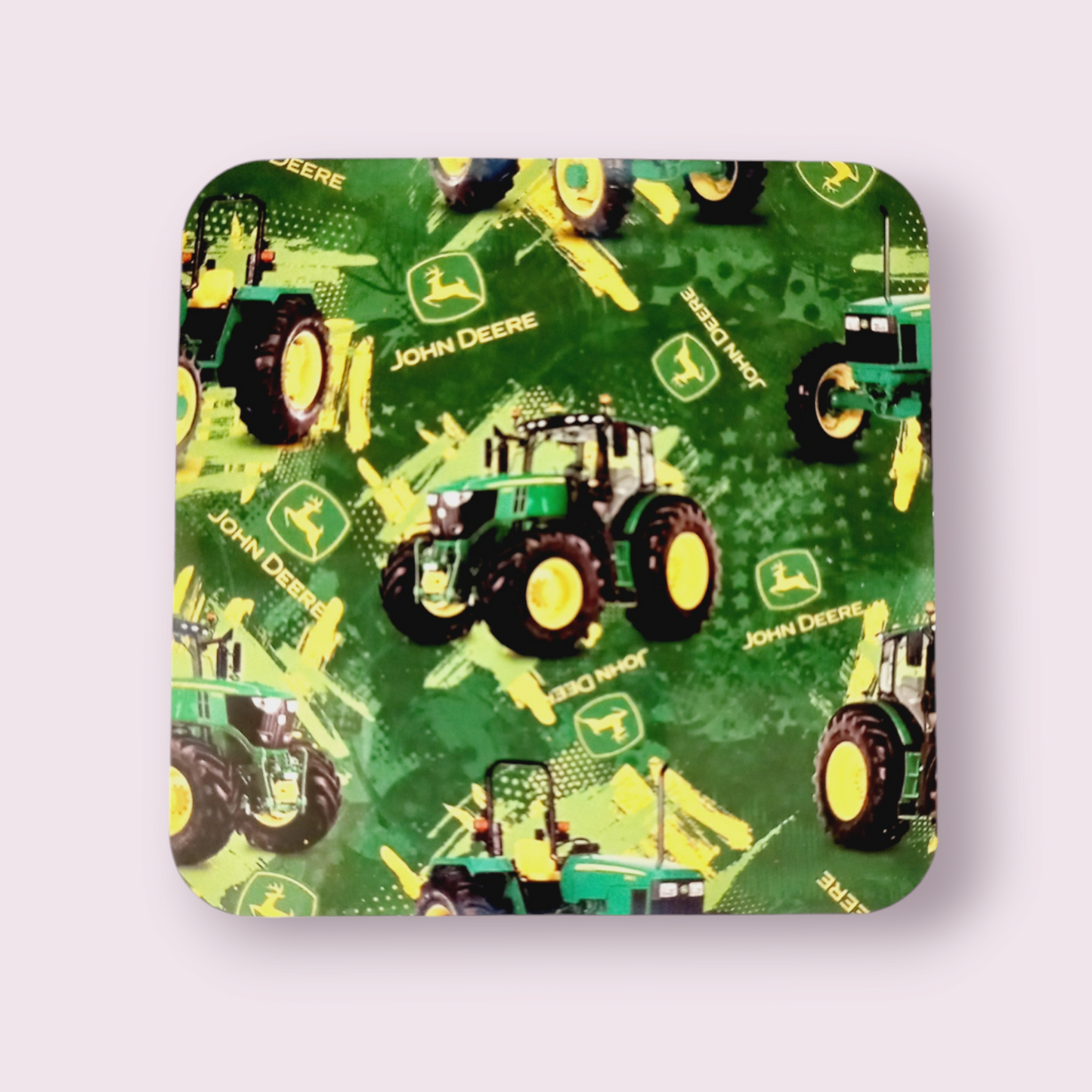 green tractor Coaster - Wilde Gifts 