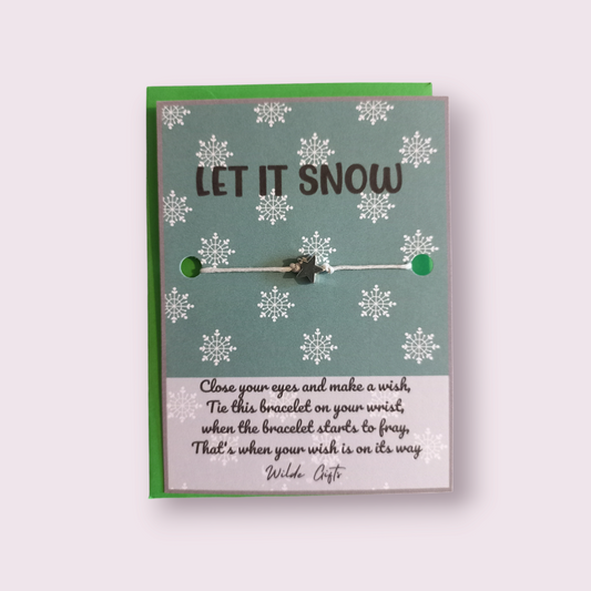 Let it snow wish bracelet (WB1042)