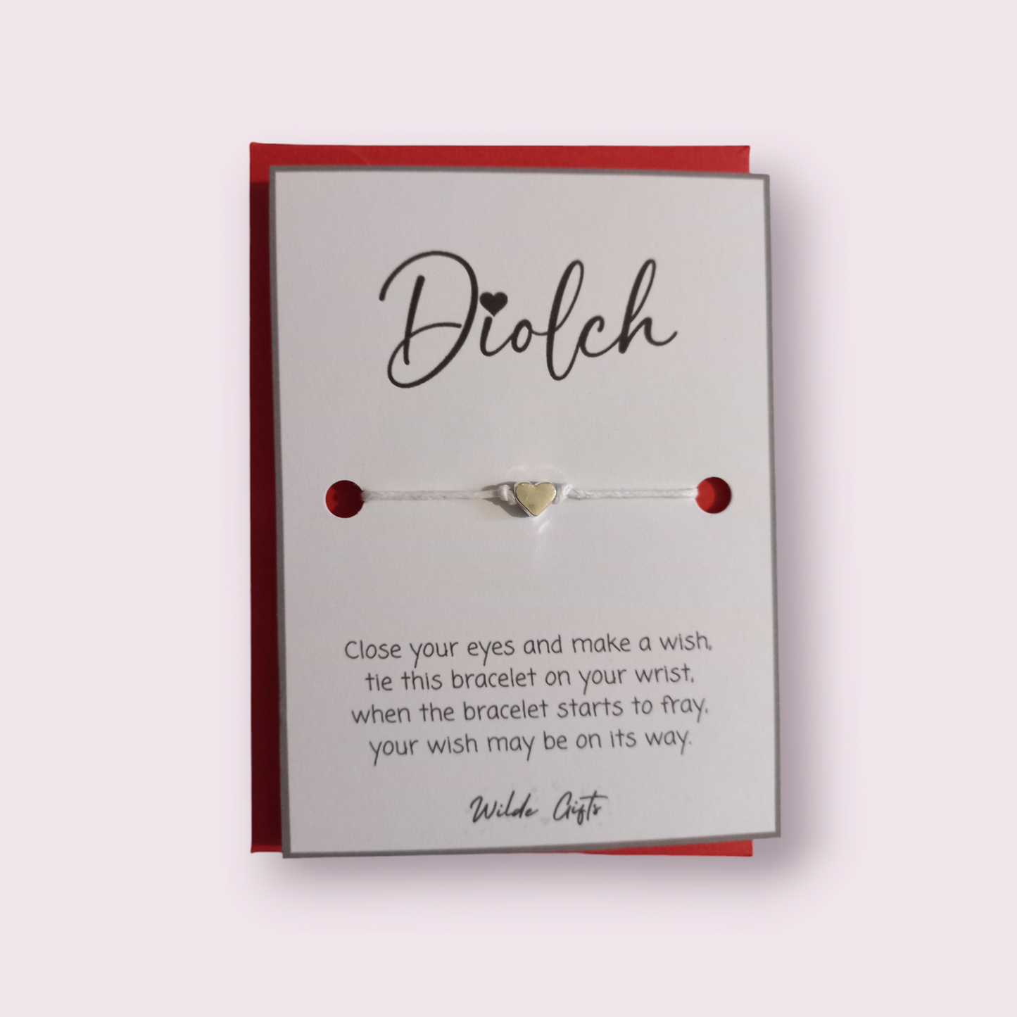 Diolch (thank you) Welsh wish bracelet (wb1136)