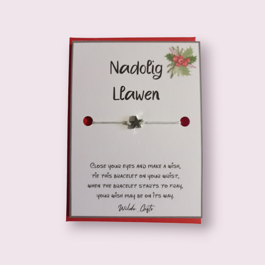 Nadolig Llawen wish bracelet (WB1047)