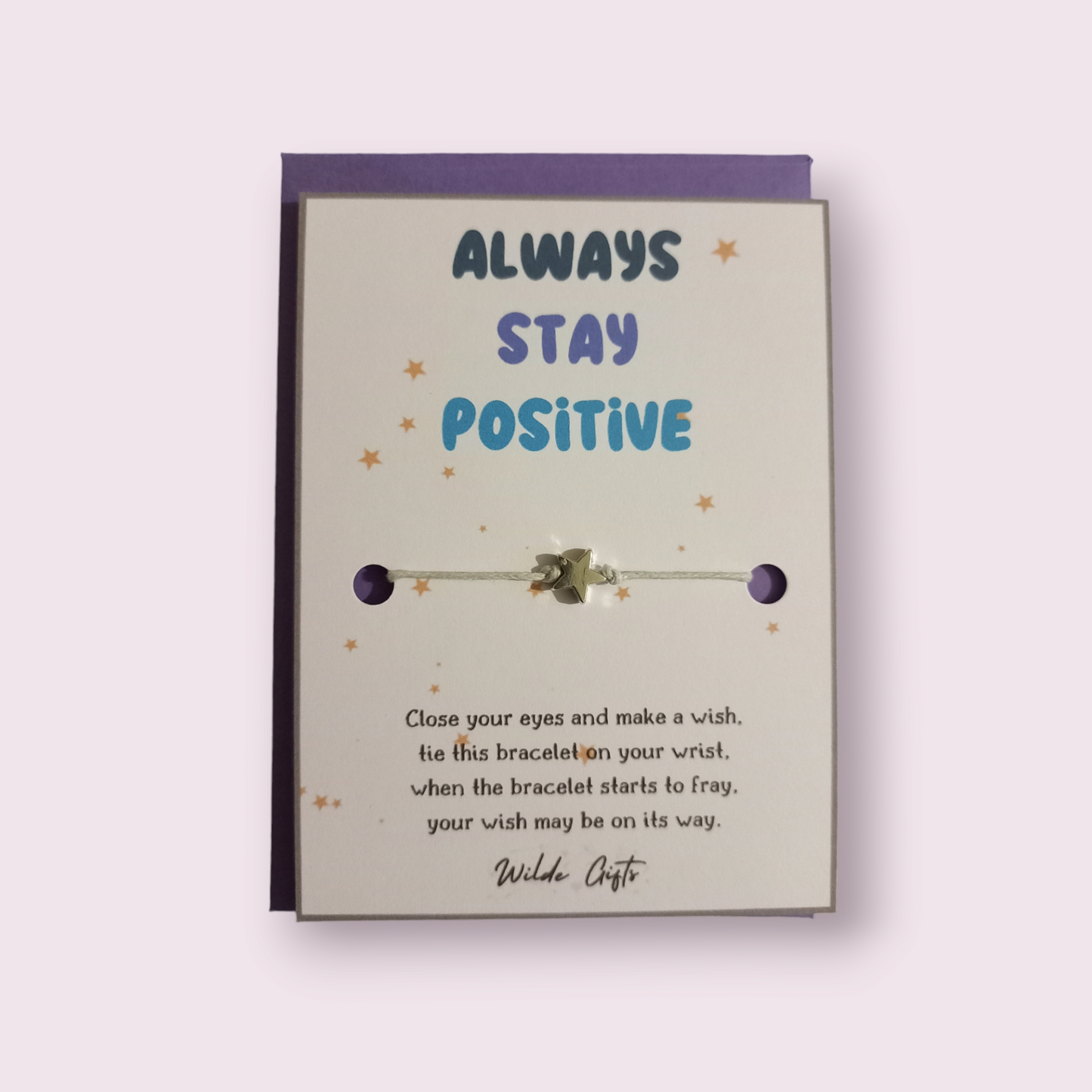 Always stay positive wish bracelet (WB893)