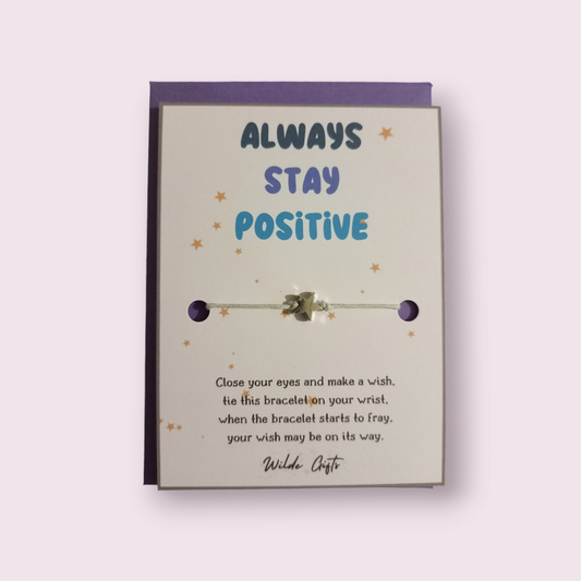 Always stay positive wish bracelet (WB893)