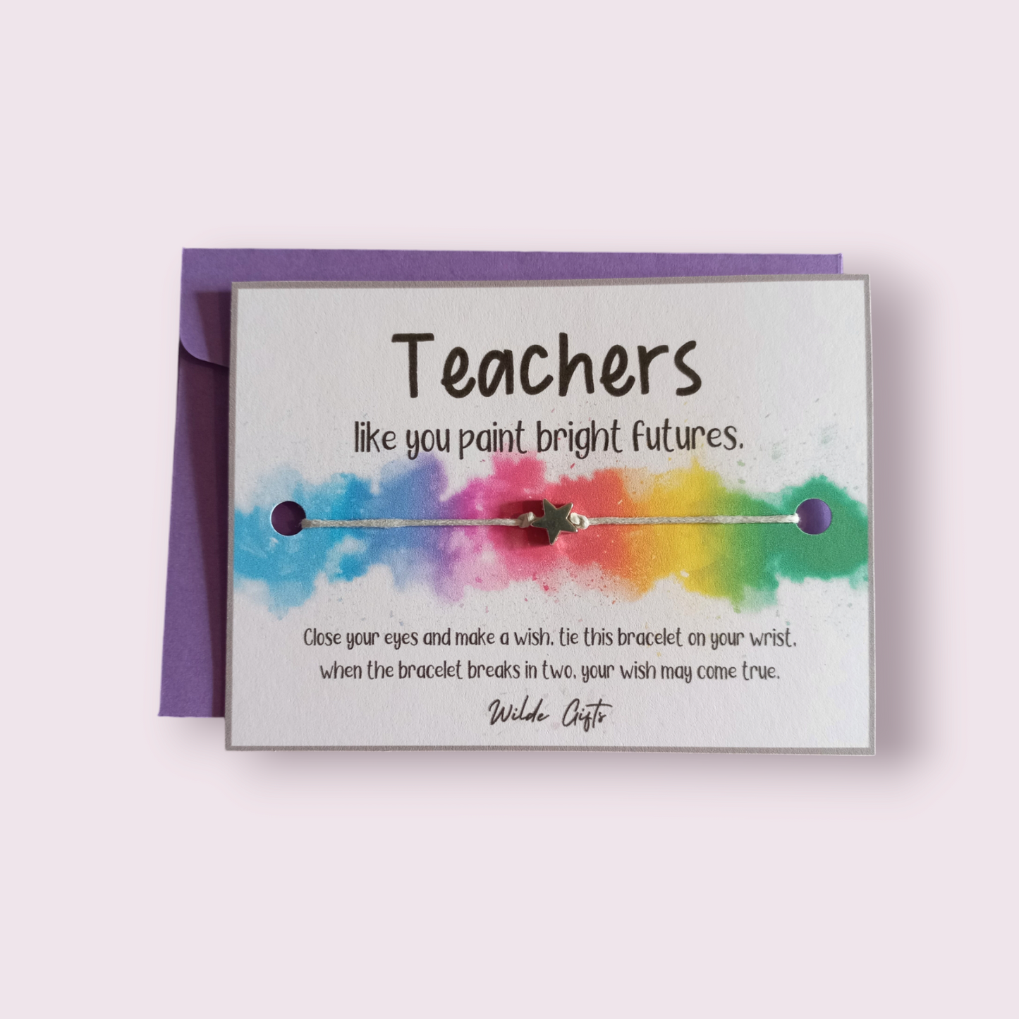 Teachers paint brighter futures wish bracelet (WB754)