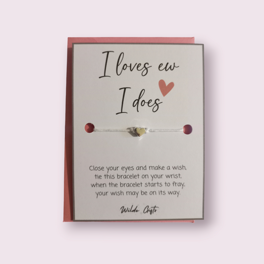 I loves ew I does Welsh wish bracelet (WB923)