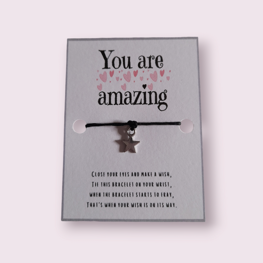 10 x you are amazing mini  wish bracelets (WB951)