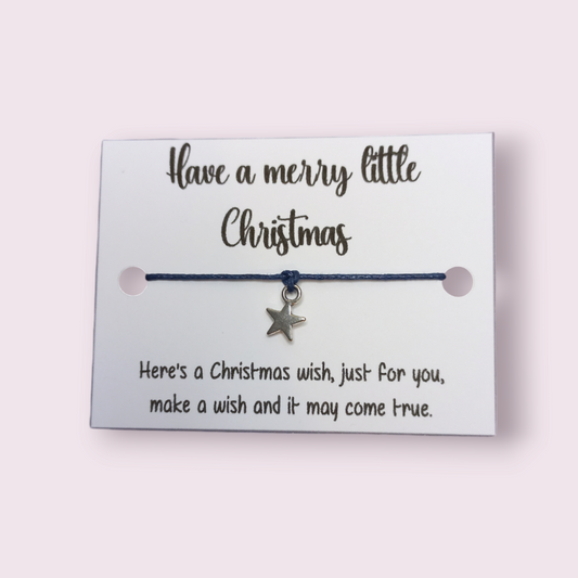 Merry little christmas Mini wish bracelet (WB1054)