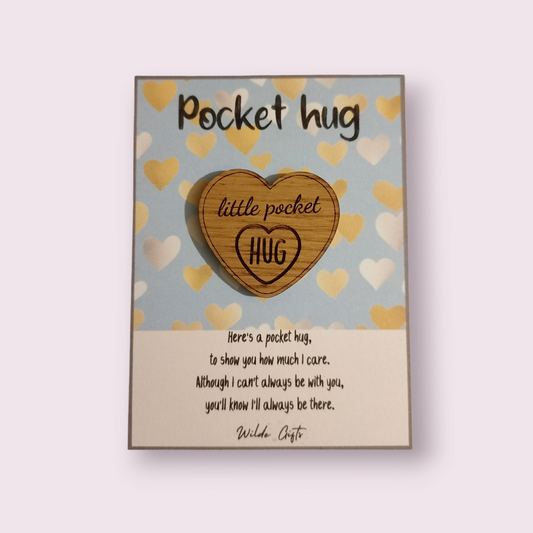 Mint & gold hearts Oak pocket hug (OH20)