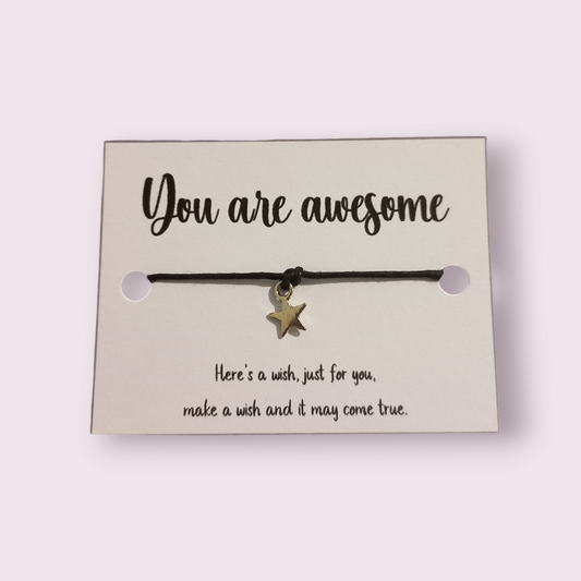 5, 10, 20, you are awesome mini wish bracelets (WB1094)