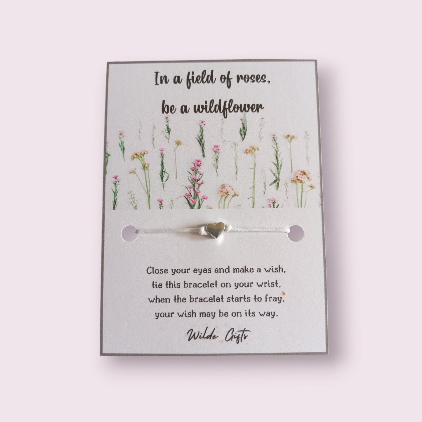 wildflower quote wish bracelet (WB898)