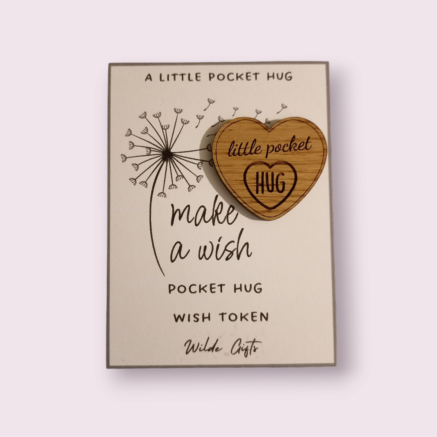 Dandelion wish oak pocket hug (OH24)