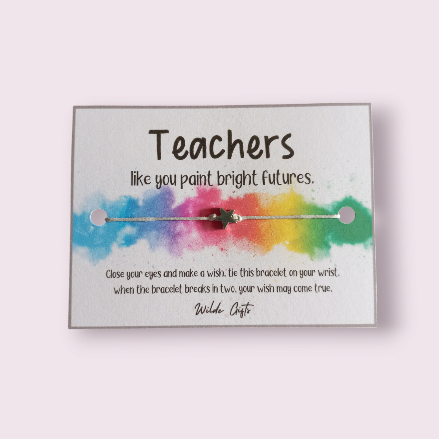 Teachers paint brighter futures wish bracelet (WB754)