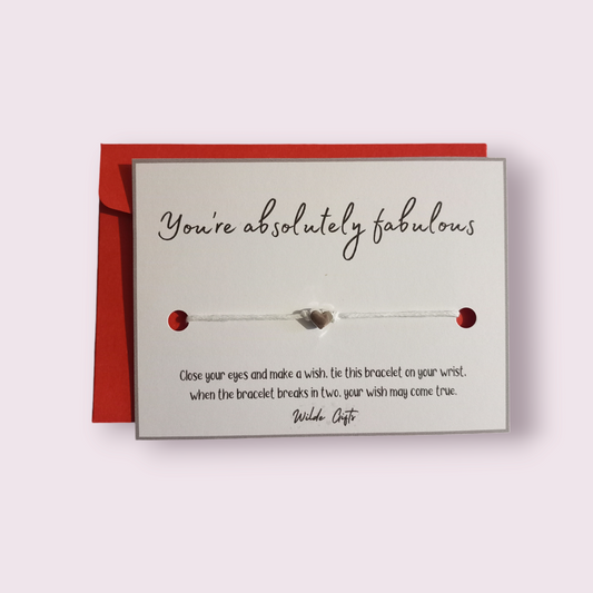 you're absolutely fabulous wish bracelet (WB1003)