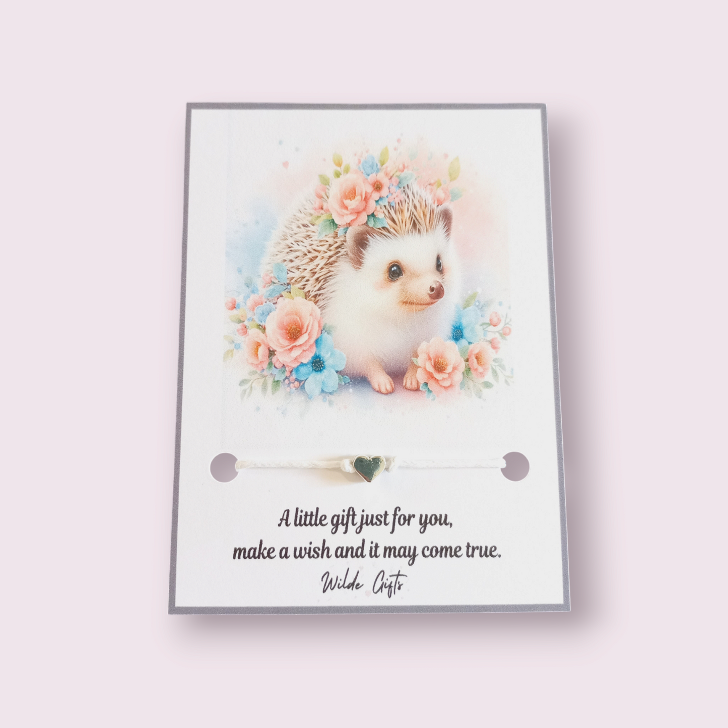 Floral Hedgehog wish bracelet (wb1289)