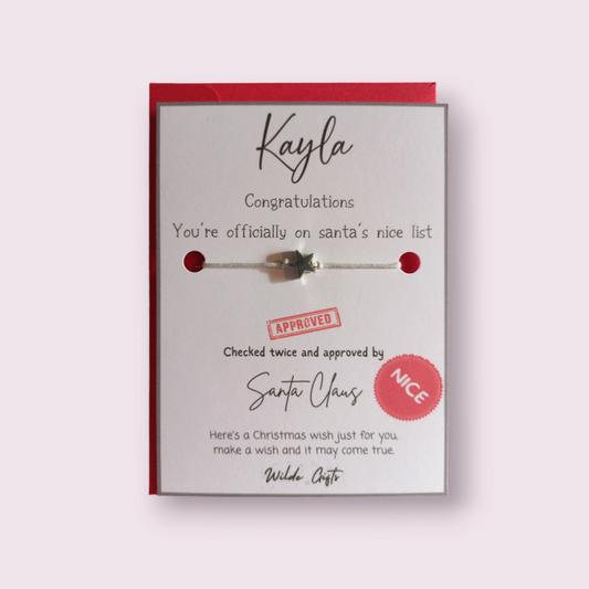 Nice list certificate wish bracelet (WB904)