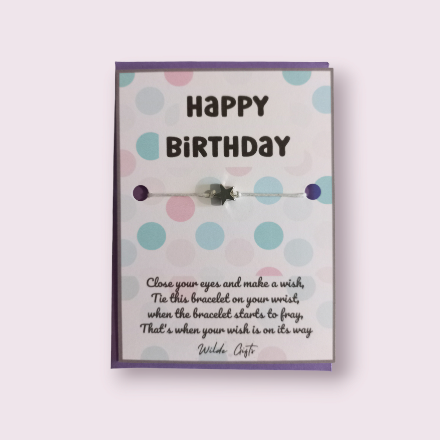 Happy Birthday dots wish bracelet (WB1017)