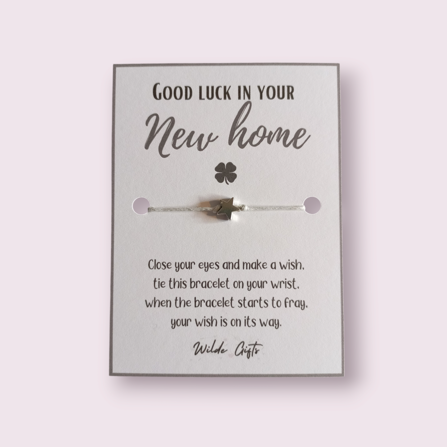 Good luck in your new home wish bracelet (WB761)